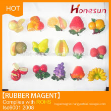 Fruits shape rubber fridge magnet PVC covered